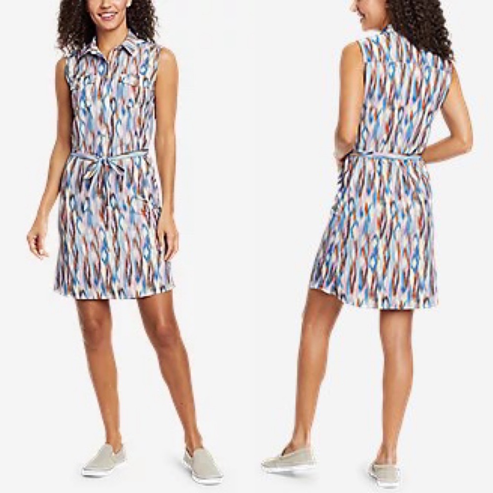 NWT Eddie Bauer Departure Sleeveless Shirt Dress in Orchid size XS